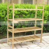 Home Furniture Four-tier Walnut Shoe Rack thumbnail-2