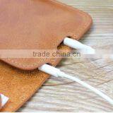 Portable Genuine Leather Pouch Smart Phone Case With Earphone for Iphone 7/7 Plus thumbnail-6