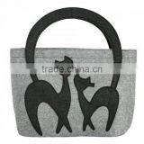 Cat Handbag Felt Cat Purse Cat Bag Felted Bag Felted Purse Grey Handbag Felt Shoulder Purse China Suppliers thumbnail-3