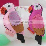 Hot Sell Animal Felt Parrot DIY Wool Felt Sewing DIY Decoration Supplies Made in China