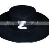 2017 New Charm Products Custom Black Wide Brim Wool Felt Top Hat Wholesale With Letter for Gentlemen Made in China thumbnail-1