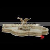 Outdoor Stone Water Fountain With Angel Lady Statue and Snake Tail thumbnail-1