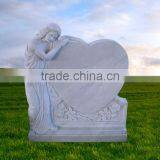 2015 High Quality Home Decor White Marble Cemetery Angel Statue thumbnail-4