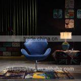 YY209 Voage Egg Commercial Swivel Vintage Retro Cheap Price PU Leather Arm Salon Chair Restaurant Coffee Shop Pub Office Chair thumbnail-6