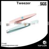 Precision Stainless Steel Slanted Tweezers for Ingrown Hair and Brow Plucking thumbnail-1