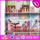 2017 Best Preschool Pretend Play Large Wooden Kids Doll House Set W06A248 thumbnail-4