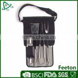New Style 5pcs Bbq Tool Set With Nylon Bag for Outdoor Traveling thumbnail-1