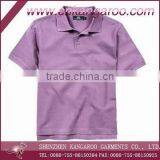 Wholesale China 100% Cotton Pink Knitted Roll Collar Short Sleeves European Size Custom Mens Polo Shirts thumbnail-1