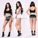 Xxxl Women Clothing 2 Piece Set Ribbed Trim Cropped Tank & Rib Trim French Terry Shorts thumbnail-1