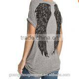 Hot Sale Autumn Ladies' Summer Fashion Loose T-shirt Women Sexy Blusas Lace Splice Patchwork Batwing Long Sleeve Tops Tee thumbnail-2