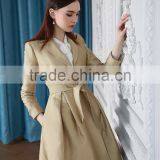 Fashion Ladies Khaki Color Windbreaker Wind Coat thumbnail-2