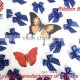 NAVY BLUE SATIN RIBBON BOWS for Garment thumbnail-1