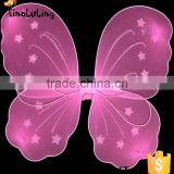 Wholesale Single Nylon Butterfly Glitter Fairy Wings Girls Dress up Costume Wedding Favors thumbnail-5