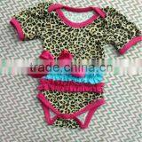 2015 Hot Sale Adult Baby Romper With Bow Leopard Baby Romper thumbnail-1