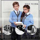 High Quality Sky Blue Customize Cardigan Beautiful School Uniform thumbnail-2