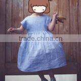 Fashion Design Toddler Girls Dress Popular Baby Girl Blue Stripes Dress For Girls thumbnail-5