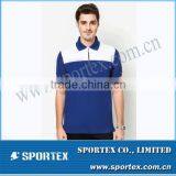 Blue Fit Zipper Polo Golf Shirt Striker Shirt Large MZ0161 thumbnail-1