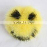 Myfur Cute Smile Face Handmade Fox Fur Pom Pom Charm Real Fur Pompom Wholesale thumbnail-5