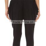 OEM Soft Lounge Ribbed Waist Tapered Leg Imperial Harem Pants Black thumbnail-6