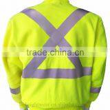 80% Polyester 20% Cotton Fleece hi Vis Safety Sweatshirt With Heat-applied Reflective Tape Meet CSA Z96 Requirement thumbnail-2