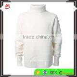 Wholesale Custom Winter/Autumn Cream High Neck Men Woolen Sweater Design thumbnail-1