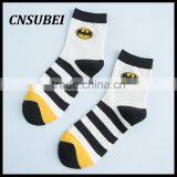 Popualr design superman pattern ankle cotton socks