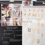 OEM Factory Skin Safe Removable Waterproof Metallic Metal Temporary Tattoo Sticker thumbnail-3