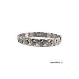 Sell Stainless Steel Or Titanium Bracelet With CZ Stone