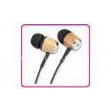 3.5mm Stereo In Ear Wood Earphone, Stereo Wooden Ear Phones For Mp3 / Mp4 Players