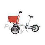 Security Stable Red Child Carrier Bike , Foldable Bicycle with Shopping Bag