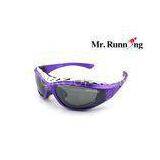 Purple / Grey Polycarbonate Frame Glasses , Sports Eyewear For Lady thumbnail-1