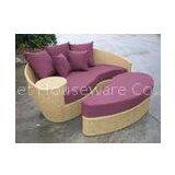 Fashion Brown Outdoor Rattan Daybed , Garden / Patio Furniture