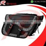 Motorcycle Saddle Tail Bags Luggage Studded PU Leather Motorbike Bag thumbnail-2