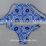 Blue Porcelain Design Printed Swimwear Bikini/hr Fancy Bikini Swimwear/ Fancy Bikini Set Swimwear Beachwear