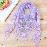 Women Cotton Plain Hijab Shawl Lace Scarves Fashion Romantic Wedding Wear Muslim Scarf Long Size thumbnail-2