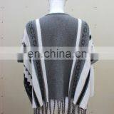 Vintage Style Rabbit Fur Knitted Shawls Fashionable Knit Shawls With Tassel Stylish Knitting Cape Poncho thumbnail-3