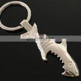 3D Zinc Alloy Shark Shape Unique Creative Gift Animal Bottle Opener Keychain, Novelty Shark Promotional Custom Bottle Opener Key