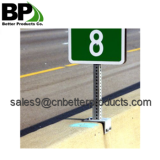 Traffic indication sign post hot-dipped steel square sign post