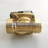 GOGO 2 Way Pilot Diaphragm Brass Electric 110v 220v ac Water Pneumatic Normally Closed Solenoid Valve 1 1/4" BSP 35mm PX-35 NBR thumbnail-4
