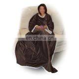 Supersoft Wearable Warm Plush Snuggie Fleece Blanket With Sleeves