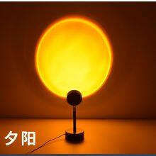 Mini Light Bedroom Living Room Background Decoration Modern Round Photo Props LED Projection Sunset Floor Lamp thumbnail-2