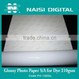 Glossy Photo Paper with self adhesive for Dye 210gsm
