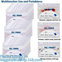 Small Pill Pouch Medical Pill Bags k Bags Virgin Pill Zipper Bags, Medical Use k / Zipper Pharmacy Bags, Pac thumbnail-4