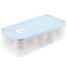Plastic Egg Storage Container for Fridge Organization Storage Containers Transparent Box Egg Holder Bin With Lid Stackable Tray Holds 10/20 Eggs thumbnail-4