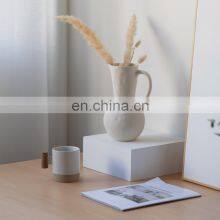 Новый креативный белый гидропонный ваз для свадебного декора, геометрический декоративный художественный керамический ваз для украшения дома thumbnail-3