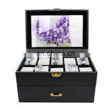 Custom Logo 30 Slots Oak Veneer Wooden Watch Box Display thumbnail-3