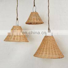 New Design Collection Handwoven Rattan Light Shade Rattan Lamp Shade Decor Manufacturer thumbnail-4