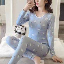 Hot Selling Pajama Set Womens Long Sleeve Sleepwear Pullover Top and Pants Cozy Loungewear Soft Pjs Lounge Set