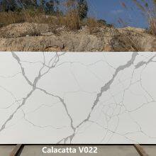 Artificial Stone Calacatta White Quartz Slabs Supplier thumbnail-5