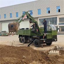 Four-wheel Drive Wheeled Excavator Attached to the Vehicle, Excavator Arm Installed on the All-terrain Transporter, 10-ton Integrated Excavator and Transporter thumbnail-2